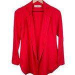 Ivan Grundahl Copenhagen Red Collared Open Front Drape Cardigan Blazer Medium Photo 0