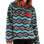 Patagonia Synchilla Aztec Print Long Sleeve Snap Pullover Women’s Size Medium Photo 0
