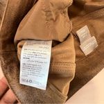 Chico's Stretch Brown Coated Faux-Suede Worn Luggage Slim Pants Size 14 Photo 9