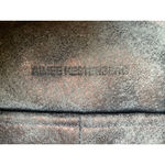 Aimee Kestenberg  Distressed Metallic Leather Satchel Crossbody Gold Gray Photo 8