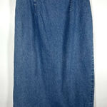 British Khaki Y2K Vtg 90s ROBERT LIGHTON Long Pencil Blue Denim Jean Skirt Sz 8 Photo 0