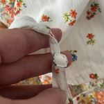 American Eagle  Linen Blend Micro Floral Sundress Sz Medium Cream Cottage Halter Photo 8