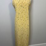 Motherhood Ditsy Floral Yellow Long Maxi Dress Sleeveless Dress Cottagecore Small Photo 1