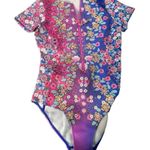 Johnny Was  Floral Scuba Surf One Piece Swimsuit, Size S, Sample New with Tag Photo 2