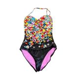 Anne cole  One-Piece Swimsuit Floral Bandeau Style Size 12 Photo 1