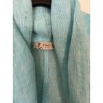 Puro Lino Made In Italy 100% Linen Dress Size M Beach Lagenlook Bubble Hem Blue Size M Photo 8