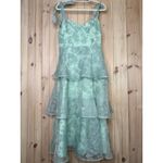 Lulus NWT  Glamorous Sweetie Sage Burnout Tie-Strap Bustier Midi Dress Gala L Photo 1