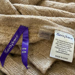 Seraphine Cable Knit Nursing Cover, Poncho or Scarf in Camel One Size Tan Size undefined Photo 6