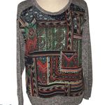 N. D. Weekend Aztec geometric print top rhinestone Green Size L Photo 6