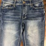 Hydraulic Embroidered Cuff Cropped Jeans - Size 6 Photo 2