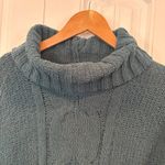 Seven7  Teal Chenille Turtle Neck‎ Sweater Small Photo 2
