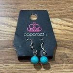 Paparazzi Turquoise Crackle Dangle Earrings Photo 0