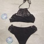 Show Me Your Mumu ππ Himalayan High Neck Top + Shoreline Macrame Bottom Black M Photo 5