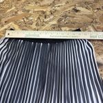 Ny Collection  Black & White Striped Pleated Midi Skirt Elastic Waist Size Small Photo 10