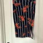 Rainbow Sandals Rainbow Women's Skirts Elastic Waist Side Slit Floral Striped Blue Size Small Photo 3