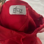 Oh Polly  Red Ruffle Dress Maxi Photo 3