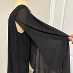 Kori  Black V-Neck Dress with cape  Photo 2