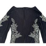 Free People Black Kelimutu Lace Embellished Mini Romper Jumpsuit Bell Sleeves 0 Photo 9