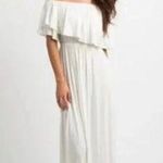 Pinkblush Cream Off The Shoulder Ruffle Maxi Dress Photo 1