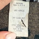 Vtg Sweater Vest Women L Green Tribal Print Fringe Hem Tiki Aztec Southwestern Size L Photo 3