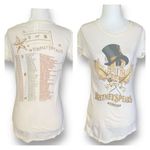 Y2K Brittney Spears Circus Concey Tour Cream Graphic Print Baby Tee Scoop Neck Black Size M Photo 1