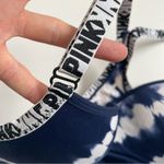 PINK - Victoria's Secret Victorias Secret PINK Bra Wireless Lightly Lined Padded Tie Dye Spell Out Blue Photo 8