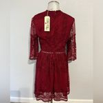Southern Fried Chicks NWT Southern Fried Chics Burgundy Lace Dress Size Medium Photo 5
