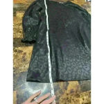 JODIFL  Satiny Black Animal Print Dress with Gathered Wrist and Pockets size L Photo 7