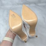 Casadei NEW  Blade Heel Glittery Lace Pointed Toe Pumps White Wedding Bridal 35.5 Photo 8