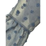 Boutique  Navy Clip Dot Mini Dress Size Small Babydoll Empire Waist Long Sleeve Photo 8