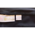 Belle Kim Gravel Faux Leather Front / Ponte Back Pants Women size 12 Black Photo 7