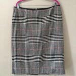 Talbots | HOUNDSTOOTH | WOOL | TO THE KNEE SKIRT | KICKBACK SLIT Photo 0