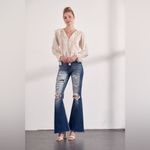 KanCan OLIVIA HIGH RISE SUPER FLARE JEANS Blue Size 32 Photo 2