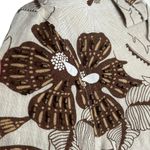 Easy Spirit  100% Linen Hawaiian Jacket Wooden Bead Accents Womens Medium Photo 4