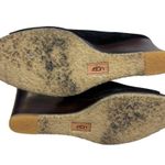 UGG  3340 ELYSE SHOE OPEN TOE BLACK SUEDE LACE UP ANKLE HEELS WOMEN SIZE 10 WEDGE Photo 5