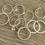 Elegant Silver Ring Set of 10 Photo 0