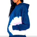 Wildfox French Terrycloth Navy Tie-Dye Hoodie & Jogger Set Photo 4