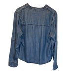 Evereve  Chambray Long Sleeve Popover Top - size Medium Photo 5