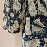 Ulla Johnson  Nadia Dress Indigo Silk Cotton Batik Metallic Midi Dress Size 2 Boh Photo 11