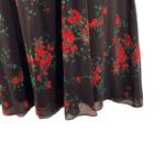 Ralph Lauren Lauren Womens Dress Size 12 Dark Floral Romantic Christmas Flowy Photo 3
