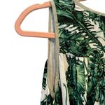 Antica Sartoria Boho Coastal Green Palm Leaf Printed Tiered Maxi Dress Small Photo 9