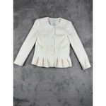 Elevenses NWOT Anthropologie  Ivory Francie Wool‎ Peplum Coat Size 10 Career $240 Photo 1