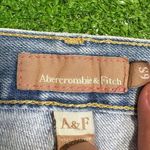 Abercrombie & Fitch Vtg Y2K  Sz 6 Short Light Wash Mid Rise Distressed‎ Hem Jeans Photo 4