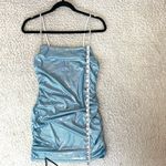 Mundefeis Light blue iridescent shimmer mini dress szM Size M Photo 13