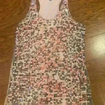 Almost Famous Rose Gold Italian Gold Sequin Tank Racer Back Size L Photo 9