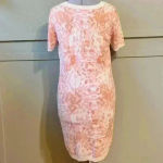 525 America BORN Pink Camo Knit Stretch Comfy Dress Short Sleeve Dress Barbie Photo 2