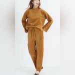 Madewell Texture & Thread Velour Corduroy Mockneck Top in Gold size medium Photo 1