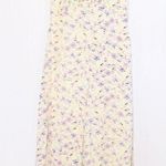 Gianni Bini New Pastel Yellow Floral Print Halter Crop Wide Leg Jumpsuit X-Large Photo 0