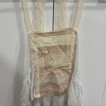 Free People White Lace Front Flowy Tank Top Photo 0