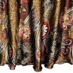 Vintage Pierre‎ Cardin Polyester Paisley Skirt Brown Size 12 Photo 1